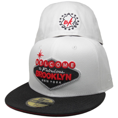 Welcome to Brooklyn New Era Custom 59Fifty Fitted - White, Black, Red