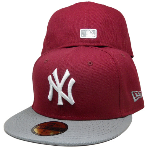 New York Yankees New Era 2T Color Pack 59Fifty Fitted - Burgundy, Gray, White