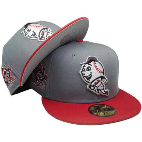 New York Mets 25 Anniversary Custom NE 59Fifty Fitted - Gray, Red, Silver