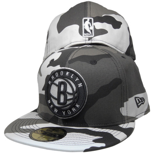 Brooklyn Nets New Era Camo Collection 59Fifty Fitted - Black, Gray, White