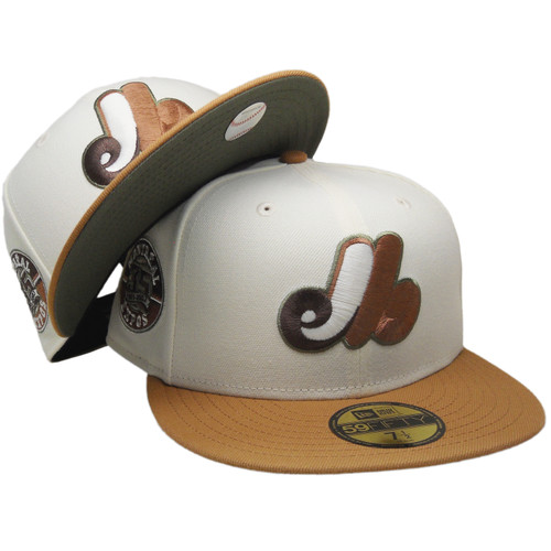 Montreal Expos 35 Anniversary Custom New Era Fitted - Cream, Coffee, Olive