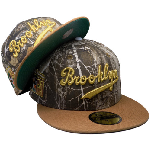 Brooklyn Dodgers Jackie Robinson Custom NE Fitted - Camo, Wheat, Gold