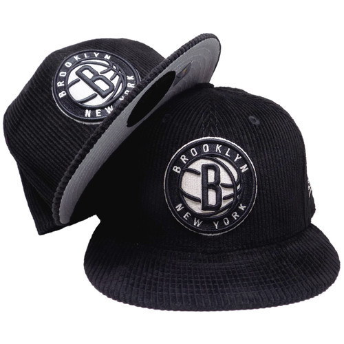 Brooklyn Nets NE Letterman Pin Edition 59Fifty Fitted - Black, Cream, Gray