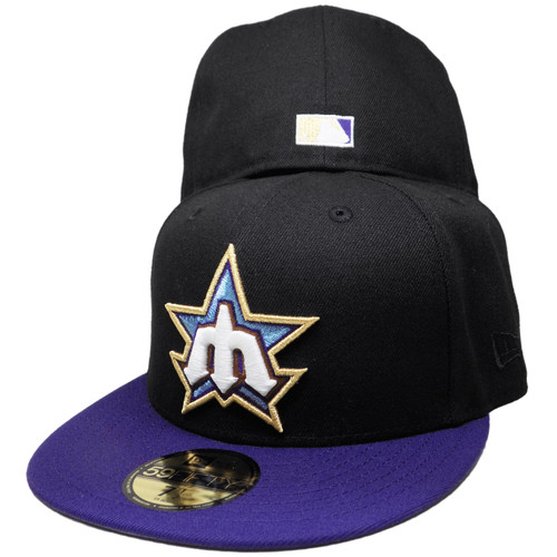 Seattle Mariners 'Miroku' Custom New Era 59Fifty Fitted - Black, Purple, Gold