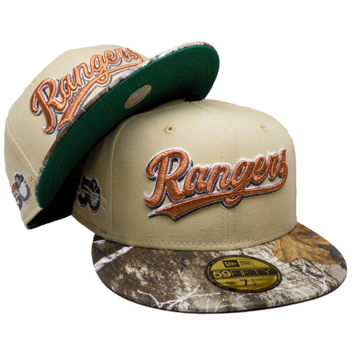 Texas Rangers 'Beast Titan' Custom NE Fitted - Khaki, Realtree Camo, Copper