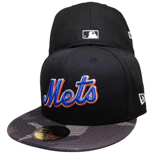 New York Mets New Era Metallic Camo Edition 59Fifty Fitted - Black, Royal, Orange