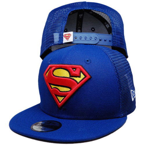 DC Comics Superman New Era KIDS Trucker 9Fifty Snapback - Royal, Red, Yellow