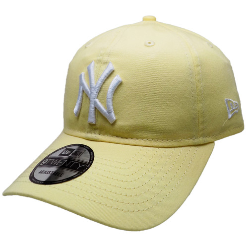 New York Yankees Custom New Era 9Twenty Adjustable - Soft Yellow, White