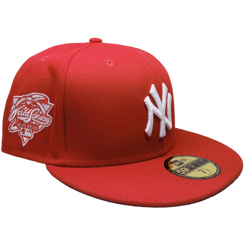 New York Yankees 2000 WS Custom New Era 59Fifty Fitted - Red, White, Gray