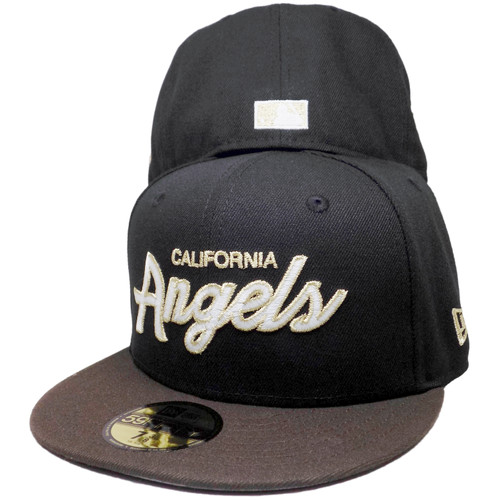 Anaheim Angels 60 Anniversary Custom New Era Fitted - Black, Brown, Gold