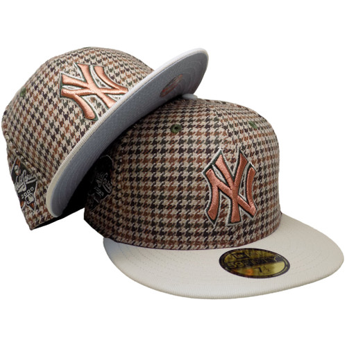 New York Yankees New Era Houndstooth 59Fifty Fitted - Brown, Olive