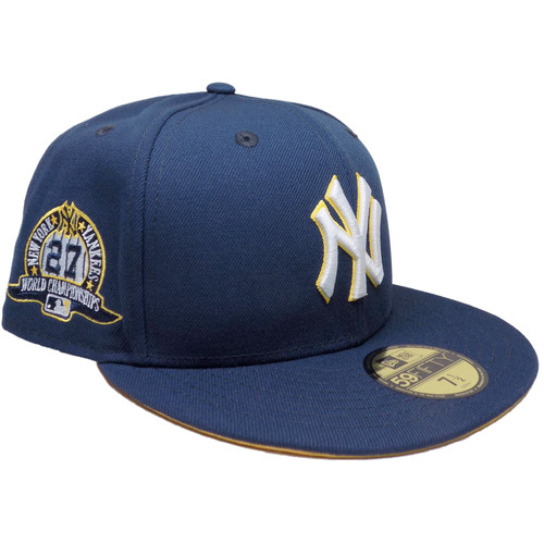 New York Yankees 27x Champs Custom NE Fitted - Light Navy, White