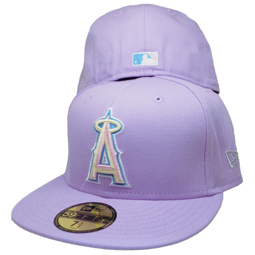 Anaheim Angels 50 Ann. Custom New Era Fitted - Lavender, Sky Blue, Yellow
