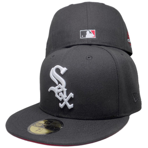 Chicago White Sox 05 WS Champs Custom NE 59Fifty Fitted - Black, Red, White