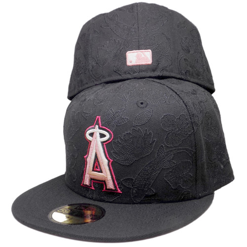 Anaheim Angels New Era Tonal Koi Edition 59Fifty Fitted - Black, Pink, Cream
