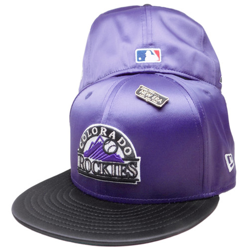 Colorado Rockies New Era Spring Satin 59Fifty Fitted - Purple, Black, White