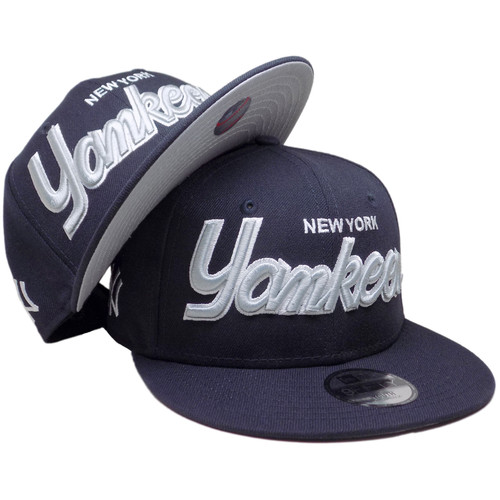 New York Yankees KIDS New Era Script 9Fifty Snapback - Navy, Gray ...