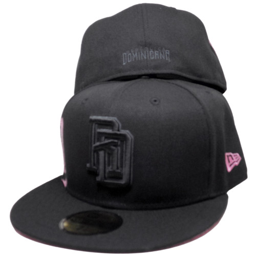 Dominican Republic New Era Side Logo 59Fifty Fitted Hat - Black, Pink