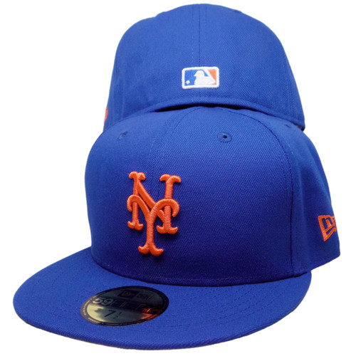 New York Mets New Era Gray Bottom 59Fifty Fitted - Royal Blue, Orange, Gray