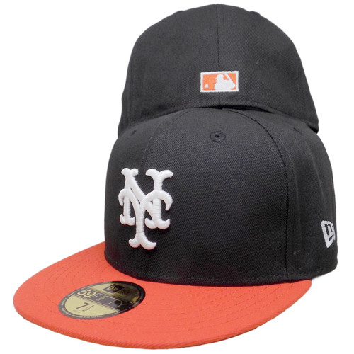 New York Mets 1969 WS Custom New Era 59Fifty Fitted - Black, Orange, Glow White