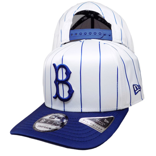 Brooklyn Dodgers New Era Satin Pinstripe 9Fifty AF Snapback - White, Royal, Gray