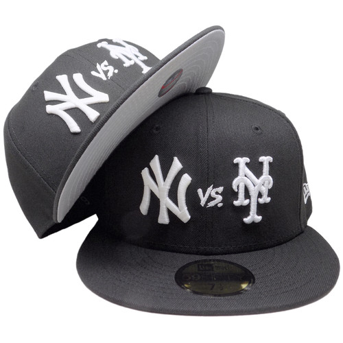 Mets vs Yankees Custom New Era 59Fifty Fitted Hat - Royal, Orange