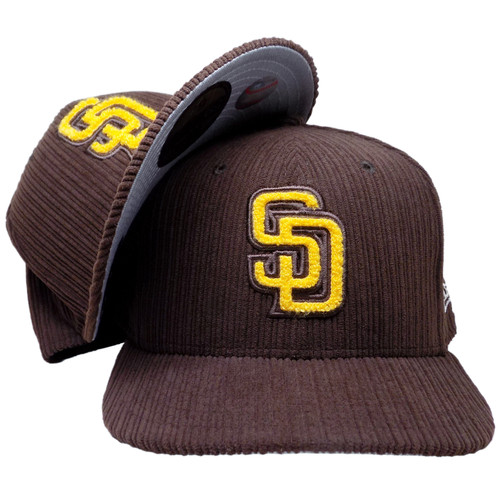 San Diego Padres New Era Chenille Pop 59Fifty Fitted - Brown, Gold