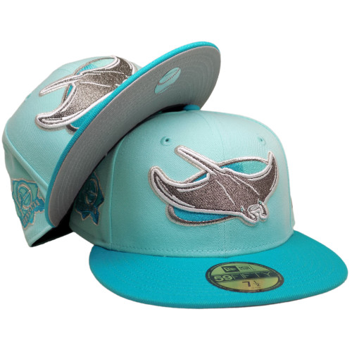 Tampa Bay Rays 10th Season Custom NE 59Fifty Fitted - Teal, Turquoise, Silver