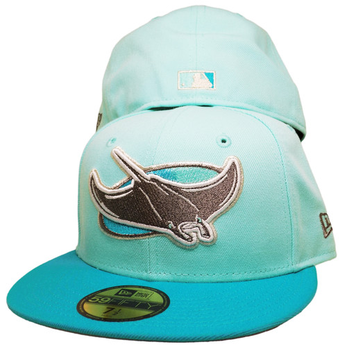 Tampa Bay Rays 10th Season Custom NE 59Fifty Fitted - Teal, Turquoise, Silver