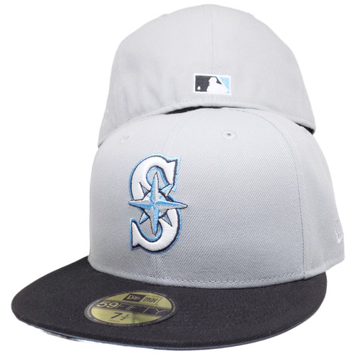 Seattle Mariners 30th Anniversary Custom New Era Fitted - Gray, Black, Sky Blue