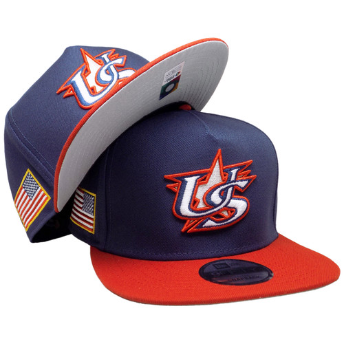 USA 2026 WBC New Era 9Fifty A-Frame Snapback - Navy, Red, White