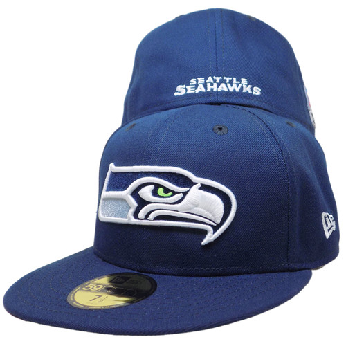 Seattle Seahawks Superbowl Champs New Era 59Fifty Fitted - Navy, White, Multi