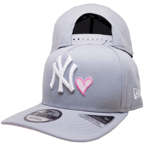 New York Yankees 2009 WS Heart Custom AF Snapback - Gray, White, Pink