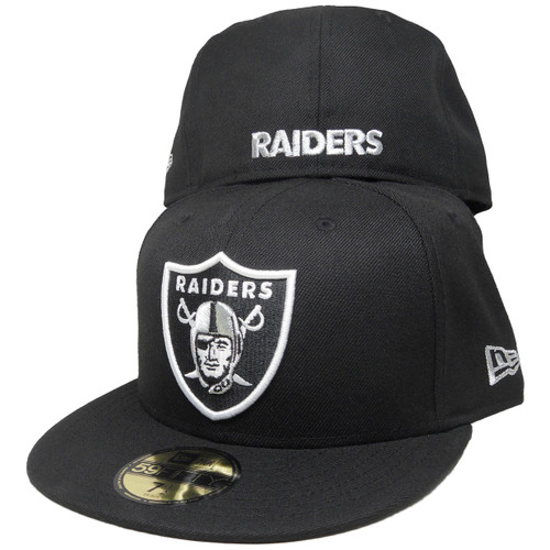 Oakland Raiders New Era 59Fifty Onfield Fitted Hat - Black, Silver