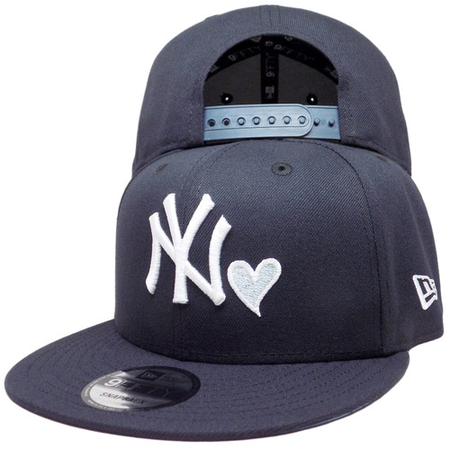 NY Yankees 2009 WS Heart Custom New Era Snapback - Navy, White, Sky