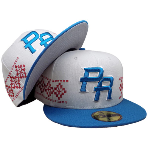 Puerto Rico WBC Latin Embroidery 59Fifty Fitted - Stone, Blue, Dark Red
