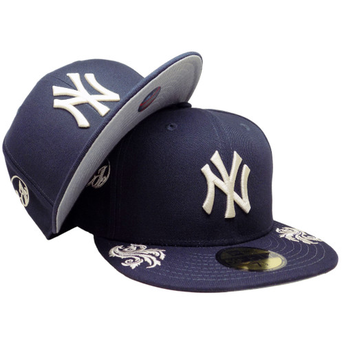 New York Yankees 2026 Wordmark 59Fifty Fitted - Navy, Beige, Gray