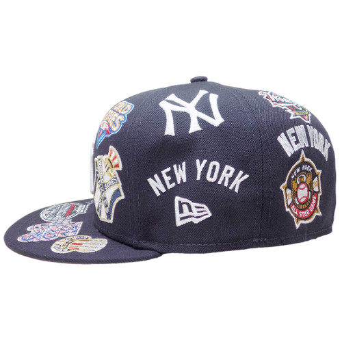 New York Yankees 2026 Logo All Over 59Fifty Fitted - Navy, White, Multi