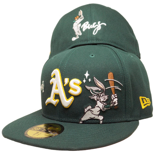 Oakland Athletics New Era Looney Tunes 59Fifty Fitted - Green, Gold, White