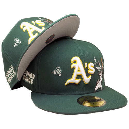 Oakland Athletics New Era Looney Tunes 59Fifty Fitted - Green, Gold, White