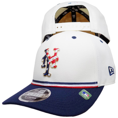 NY Mets New Era 2026 July 4th 9Forty MC Snapback - Cream, Navy, Red