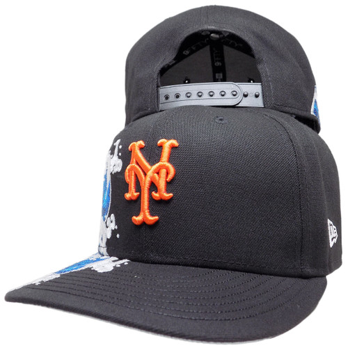 New York Mets New Era VisSurf 9Fifty Snapback - Black, Orange, Blue