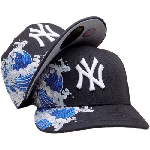 New York Yankees New Era VisSurf 59Fifty Fitted - Black, Blue, White