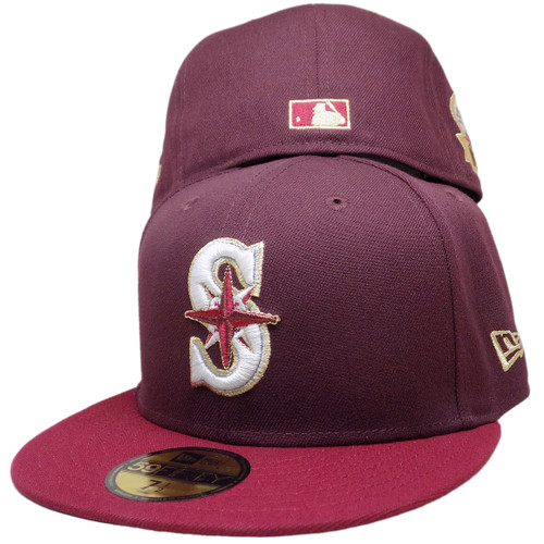 Seattle Mariners 30th Ann. Custom 59Fifty Fitted - Maroon, Burgundy, Gold