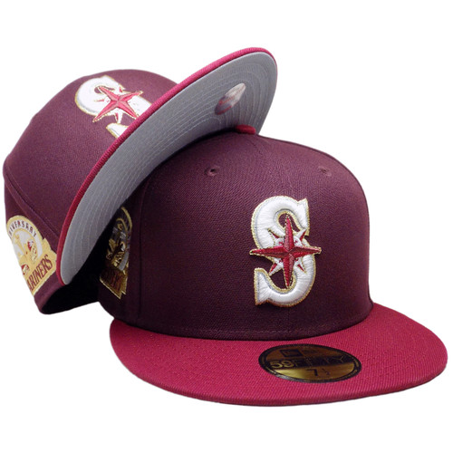 Seattle Mariners 30th Ann. Custom 59Fifty Fitted - Maroon, Burgundy, Gold