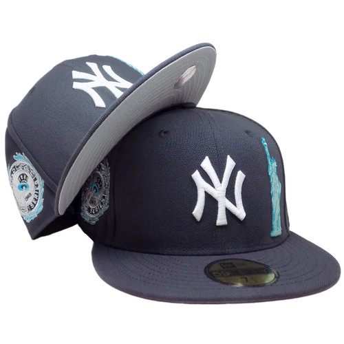 NY Yankees Custom Statue 1949 Laurel 59Fifty Fitted - Navy, White, Teal