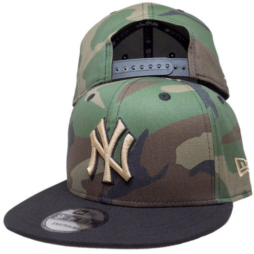 New York Yankees 27 Champs Custom NE Snapback - Camo, Black, Beige