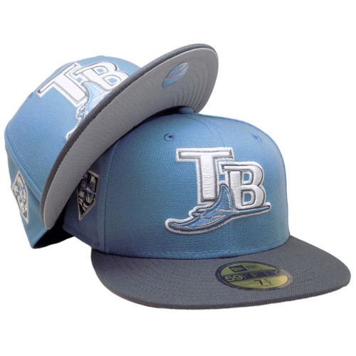 Tampa Bay Rays 20th Season Custom New Era Fitted - Blue, Graphite, Silver