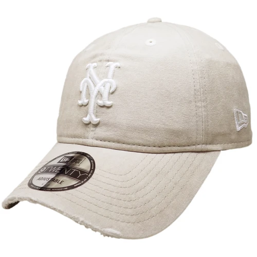 New York Mets New Era Classic Core 9Twenty Adjustable - Khaki, White