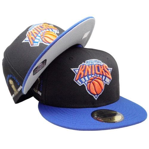 New York Knicks 26 Champs New Era 59Ffity Fitted - Black, Royal, Orange, Gold
